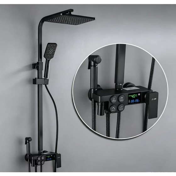 N105C-NGN black square shower set ,stock